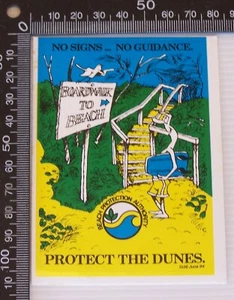 VINTAGE BEACH PROTECTION AUTHORITY PROTECT THE DUNES SOUVENIR VINYL STICKER - Picture 1 of 1