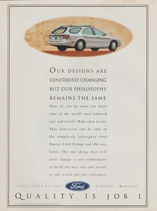 1996 Ford Taurus Wagon - "Our Philosophy Remains The Same" - Print Ad Photo - Picture 1 of 1