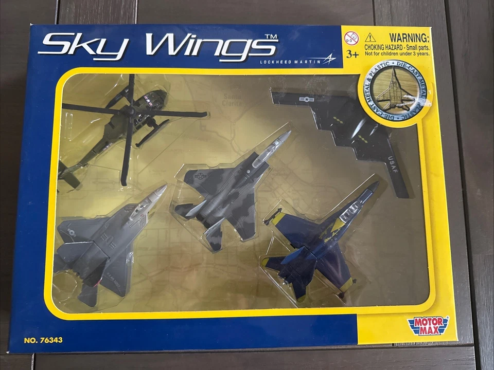 MOTOR MAX SKY WINGS Lockheed Martin 5 Die Cast Metal & Plastic Replica 76343 - Image 1 of 2