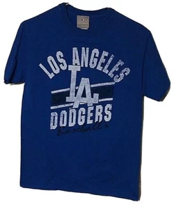 Los Angeles Dodgers Baseball Theme Blue MLB Genuine Merchandise Shirt Size Small - Picture 1 of 2