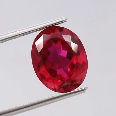 Pigeon Red Mozambique Ruby 12x10mm Oval Cut Loose Gemstone July Birthstone Gift - Image 1 of 4