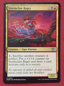Magic The Gathering MARCH OF THE MACHINE STORMCLAW RAGER tarjeta roja/negra Magic The Gathering - Imagen 1 de 2