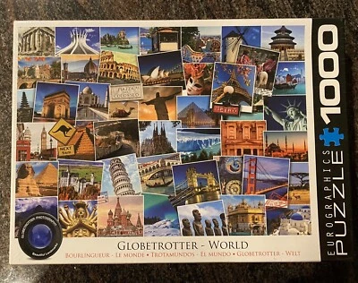 New EuroGraphics World Globetrotter Jigsaw Puzzle 1000 Piece Sealed - Image 1 of 3