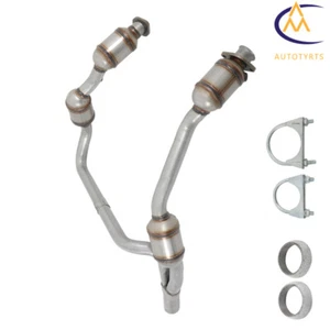 Exhaust Y Pipe Catalytic Converter Set For Jeep Wrangler JK 3.8L 2007 2008 2009 - Picture 1 of 14