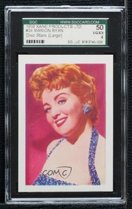 1959 Kane Products Disc Stars Marion Ryan #34 SGC 50 8po