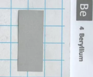 99.9% Beryllium metal foil 36x15x0.15mm X-ray window element 4 sample - Picture 1 of 3