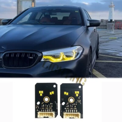 Yellow Angel Eyes LED Boards For 2018-2020 BMW 5 Series G30 530i 540i G31 F90 M5 - Image 1 of 4