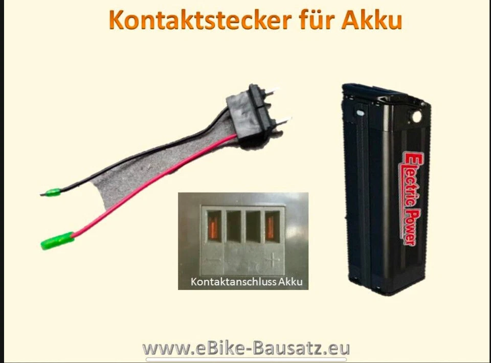 Adapterstecker für Fish Akku Stromversorgungsstecker e-bike (Kontaktabstand 25mm - Bild 1 von 1