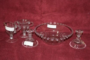 Kerzendocht Kristall #400/8063B 3 Stück Konsolen Set und #400/31 Milchkännchen/Zucker Set - Bild 1 von 12