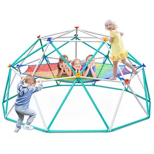 10ft Climbing Dome with Climbing Cargo Net Dome Jungle Gym for Kids Outdoor Play - Picture 1 of 7