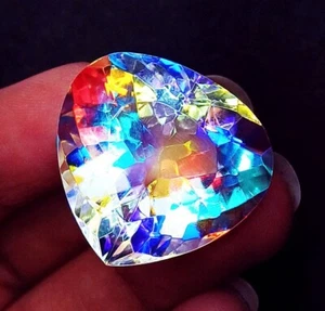 Loose Gemstone Pear Shape Mystic Quartz 39.30 Ct Certified With Free Gift - Picture 1 of 7