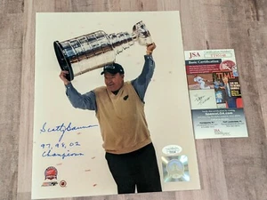 JSA Scotty Bowman Signed 8x10 Photo File COA 97 98 02 Red Wings Stanley Cup - Picture 1 of 4