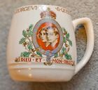 King George Vi Coronation 1937 - Commemorative Mug - Hughes, Longport. Rare