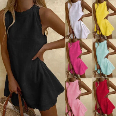Dresses Plus Holiday Sundress Sleeveless Sexy   Beach  Dress Women Casual Size - Image 1 of 4