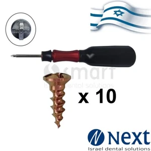 Set x10 Schraube Titan Stift Membran Knochen GBR Ø1,4 L4 Tac + Schraubendreher - Bild 1 von 6