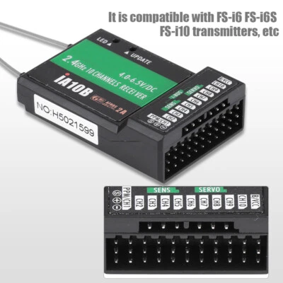 Flysky FS-IA10B Empfänger 2.4G - 10-Kanal PPM-Ausgang IBus Mit Port Für - Bild 1 von 4