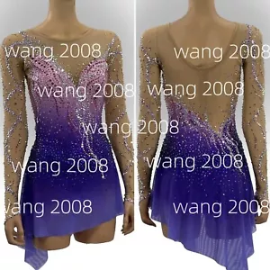 Figure Skating Dress Ice Skating Dress Competition Fashion purple dyeing - Afbeelding 1 van 6