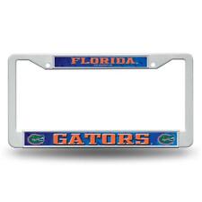 Florida Gators White Plastic License Plate Tag Frame Cover University of