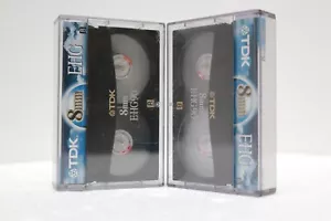 2x TDK E-HG90 Hi-8 Video8 Cassette P5-90EHG Nastro 8 mm con Custodia - Foto 1 di 7
