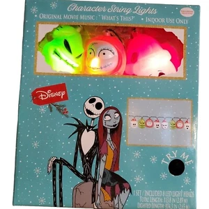 Nightmare Before Christmas Musical Light String LED Jack Sally Oogie - Picture 1 of 4