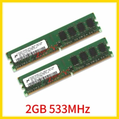 For Micron 4GB 2x 2GB 1GB DDR2 533MHz PC2-4200U 240Pin Computer Desktop RAM BT - Image 1 of 4