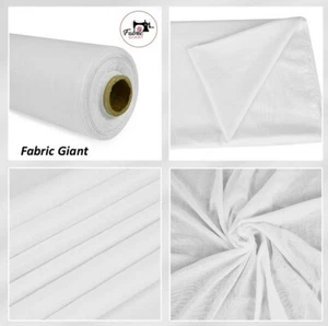 100% COTTON SOFT MUSLIN FABRIC / Cotton Cheese Cloth, White/Natural 62" /157 cm - Picture 1 of 3