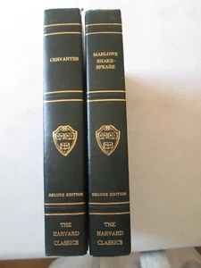 HARVARD CLASSICS Deluxe Edition LOT 2 HARDCOVERS Cervantes Marlowe Shakespeare - Picture 1 of 2