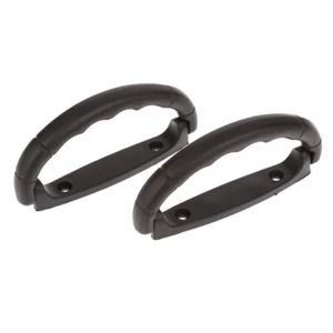 2pcs Black Plastic Luggage Handle Suitcase Strap Pull Air Case Air Bag Grip AT - Picture 1 of 9
