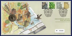 N Ireland 2006 BU £1 Coin Cover, One Pound, Egyptian Arch Bridge (Ref. t7279) - Picture 1 of 4