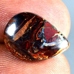 6.91 ct  Fancy Cabochon (16 x 12 mm) Multi Color Australian Koroit Boulder Opal - Picture 1 of 1
