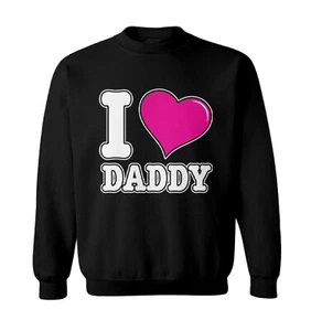 I Love Daddy - Father's Day Son Daughter Dad Toddler Crewneck Sweater - Picture 1 of 8