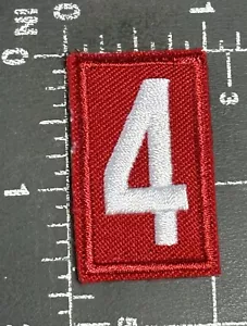 Boy Scouts of America BSA Scouting Red Troop Number Four # 4 #4 No. Patch Badge - Picture 1 of 12