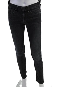 Rag & Bone Jean Womens Ankle Skinny Jeans Dark Gray Button Size 28 - Picture 1 of 6