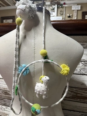 Ram Dreamcatcher móvel/malha manual algodão/decoração de quarto de bebê/antropologia - Imagem 1 de 4