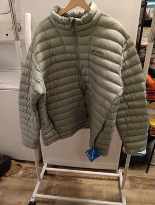 Columbia Corelite Down Jacket with Omni Shield 100% Down XXL Men's NWT Green - Image 1 of 4