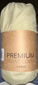 Premium Duvet Cover 3-Piece Sage Green Queen By Jenjoy 2 Standard Pillow Shams - Picture 1 of 5