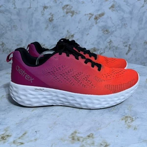 Aetrex Danika Womens Sz 7.5 Shoes Red Pink Comfort Walking Arch Support Sneakers - Picture 1 of 11