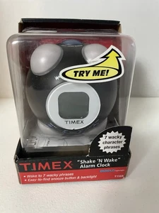 Timex Shake N Wake Alarm Clock 7 Wacky Character Phrases - Picture 1 of 6