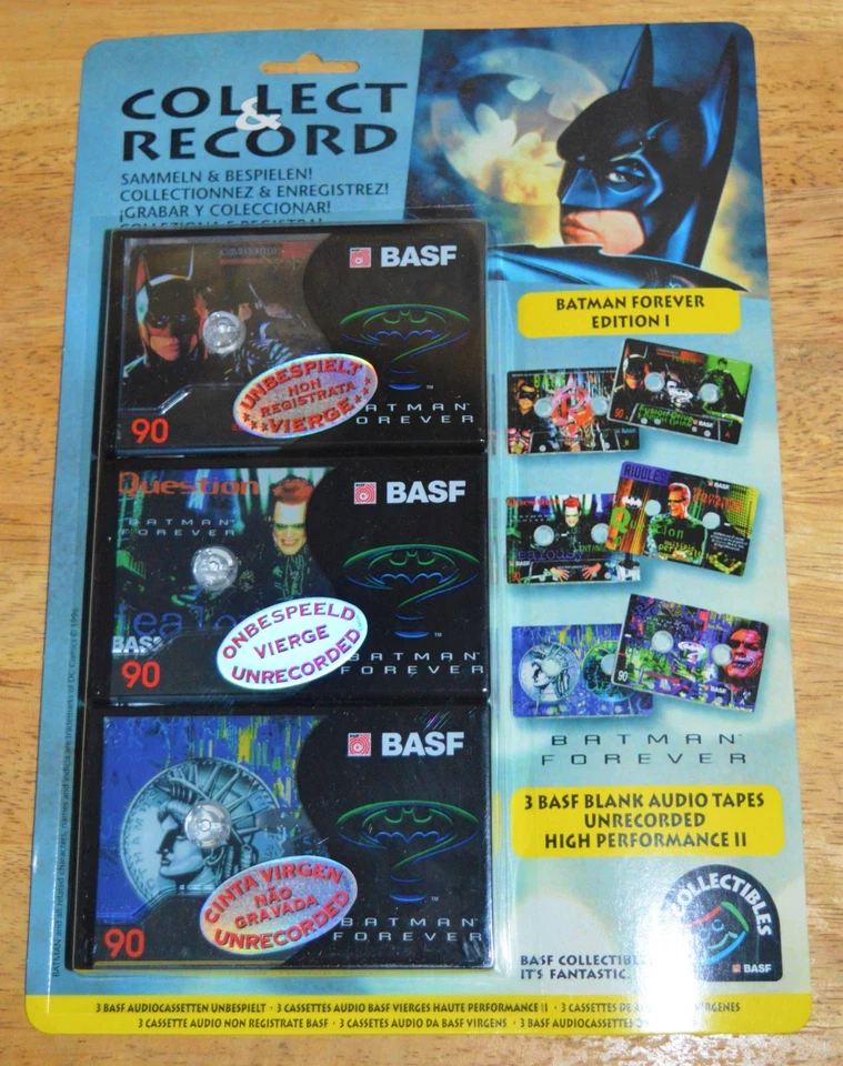 Batman Forever Edition 1 Collect & Record Audio Cassettes Vintage BASF