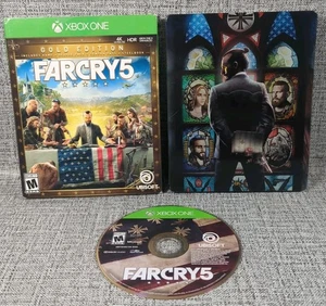 Far Cry 5: Gold Edition (Microsoft Xbox One, 2018) Steelbook + Slipcover Tested - Picture 1 of 11