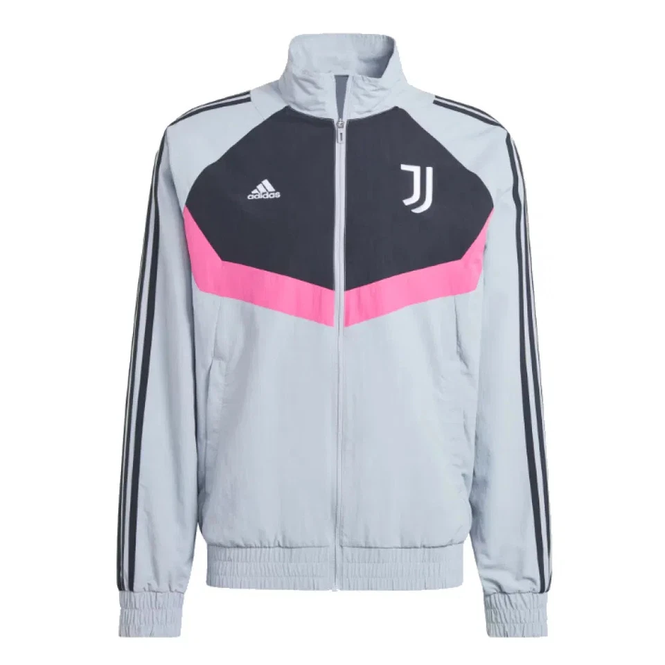 Men's Football Track Top Grey 2024 Juventus Woven Soccer Sport Training Jacket - Image 1 of 1