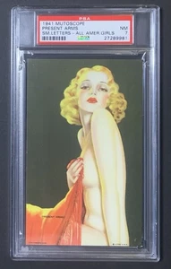 1941 Mutoscope All American Girls Pinup PRESENT ARMS (MS183) Devorrs  - PSA 7 - Picture 1 of 2