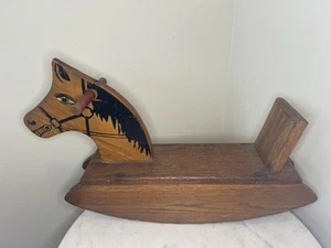 Vintage Holz Schaukelpferd Sitz Spielzeug Pony Holz Kleinkind  - Bild 1 von 7