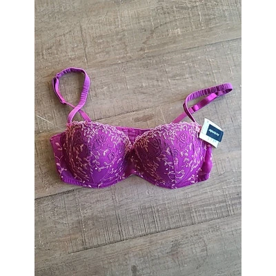 Sujetador Ambrielle 36D Púrpura Trébol Encaje Push Up Forrado con Aros Nuevo Con Etiquetas Foto 1 de 4