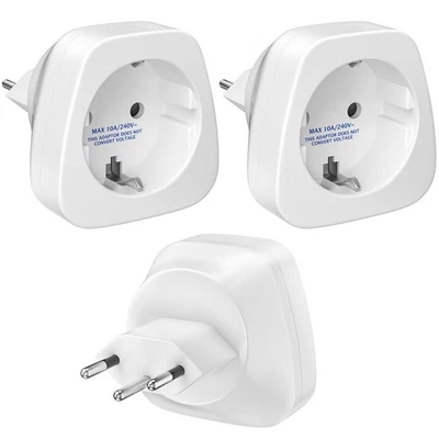 3 Stück Reiseadapter Schweiz EU - Deutschland auf Schweiz Steckdosenadapter, Sch - Bild 1 von 4