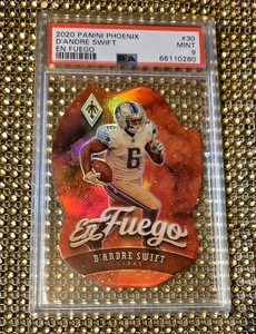 PSA 9 MINT EN🔥FUEGO 2020 Phoenix D'Andre Swift RC DIE-CUT {CASE HIT} Lions #30 - Bild 1 von 2