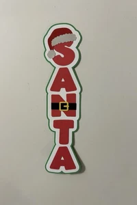 Santa Christmas Scrapbook Title Handmade Paper Pieced Die Cut - Picture 1 of 3