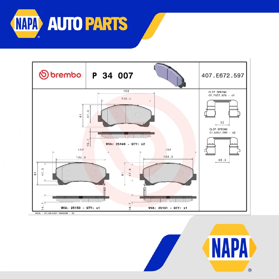 Juego de pastillas de freno para ISUZU RODEO Mk1 3.0D delanteras 08 a 12 Brembo 8979474660 nuevo Foto 1 de 4