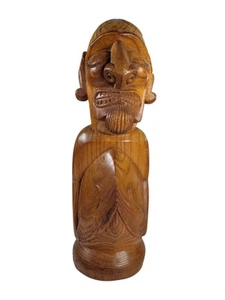 VINTAGE 13" MOAI KAVA KAVA RAPA NUI EASTERN ISLAND Carved Wood Statue - Picture 1 of 8