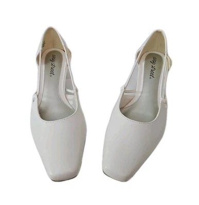 Zapatos de vestir EASY STREET para mujer sin cordones Whisper blancos talla 7 M con caja usados Foto 1 de 4